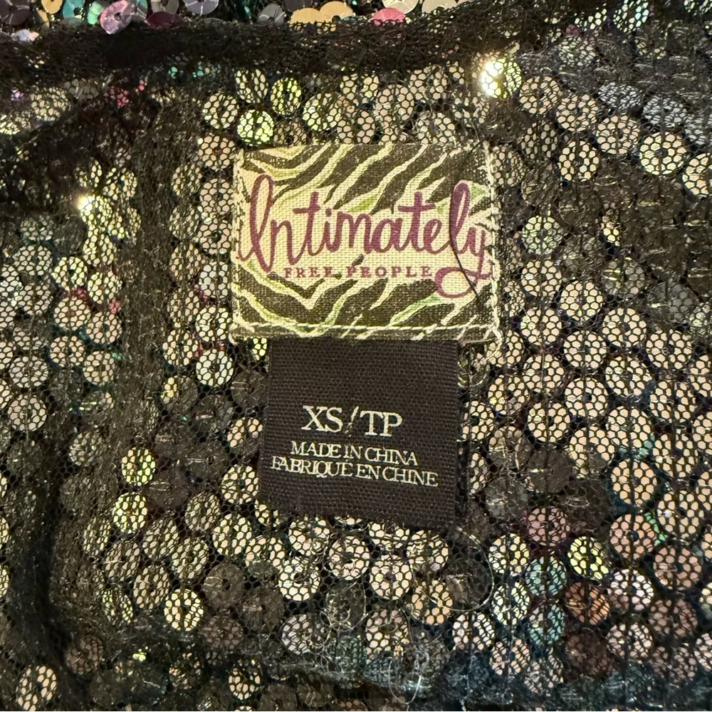 Intimately Free People FP Multi Color Sequin Party Mini Dress sz XS - Picture 8 of 12